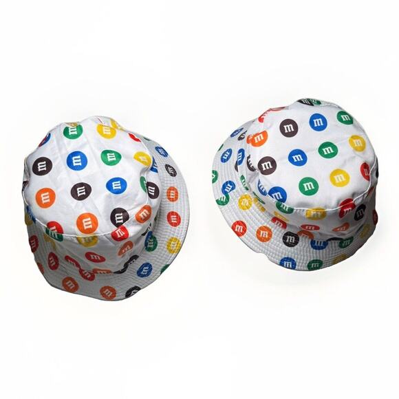 Set of 2 M&M’s Bucket Hats Reversible, Colorful Candy Print M&M’s Sweet Tour - Picture 4 of 4